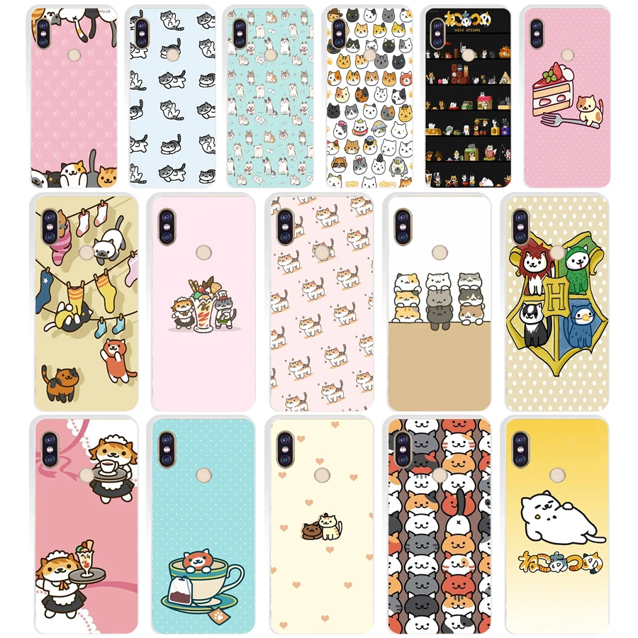 122AQ neko atsume Мягкий Силиконовый ТПУ чехол для телефона xiaomi redmi 6 pro note 5 plus 4 4x mi 8 |