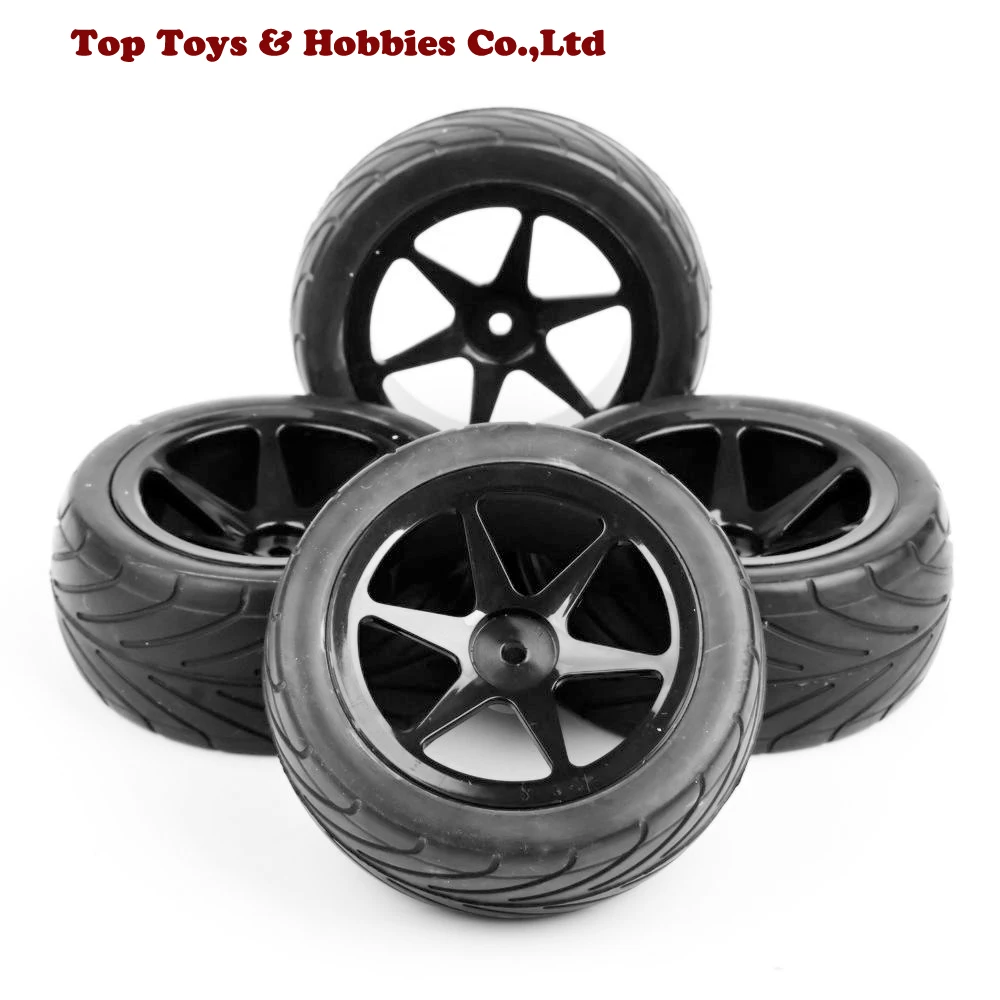 4PCS 1//10 Scale RC Off-Road Buggy Car Front /& Rear Wheel Tyre Set 25024+27013