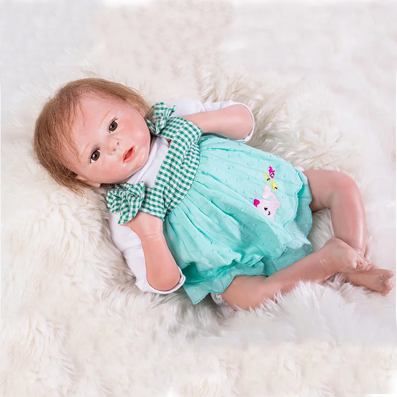 18 дюймов реалистичные куклы младенца силикона Reborn baby Doll винил кукла младенцев