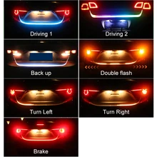 Автомобильный Стайлинг RGB ходовая часть, плавающая Светодиодная лента для багажника, освещение багажного отсека, динамический стример, указатель поворота, светодиод