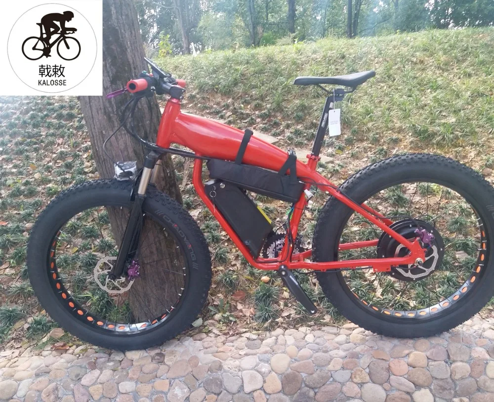 Sale Kalosse  48V 1000W Adults E bikes  Hydraulic brake   26*4.0 Beach bicycle  electric snow bike  electric  bike  27 speed 1