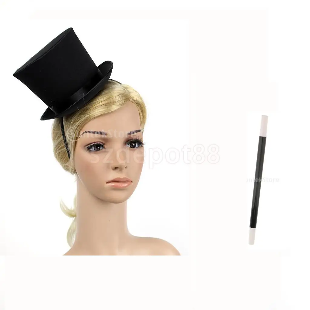 black top hat headband