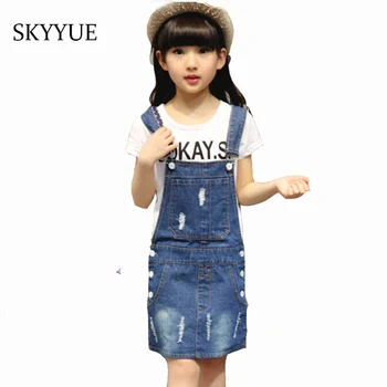 

Princess Denim Dresses for Girls 2019 Fashion Spring Cotton Baby O-neck Denim Overall Dress Baby Girl Sweet Children Clothing