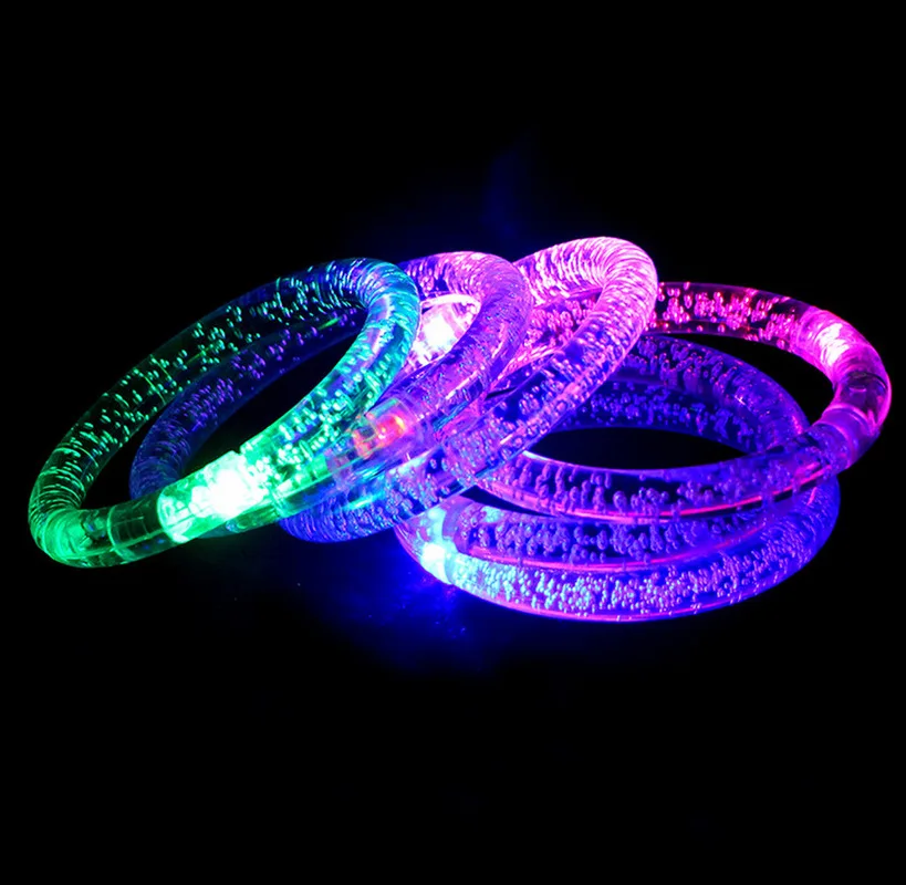 

Acrylic Color Glow Bracelet Bubble Bracelet LED Flash Bracelet Bar Concert Event Props Use for Concerts Parties Bars Activity
