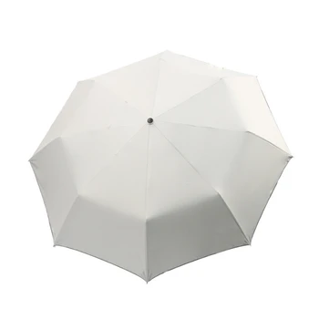 

Three Fold Thickening Black Plastic Sunscreen Umbrella Rain Outdoor Gear Women Windproof