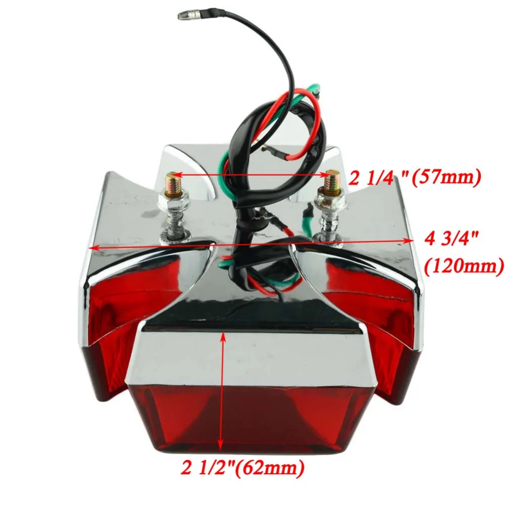 Крест светодиодный фонарь светильник стоп-сигнал заднего номерного знака светильник для Honda VTX 1300 C R S Ретро Yamaha Raider S XV 1900 XV1900 Harley