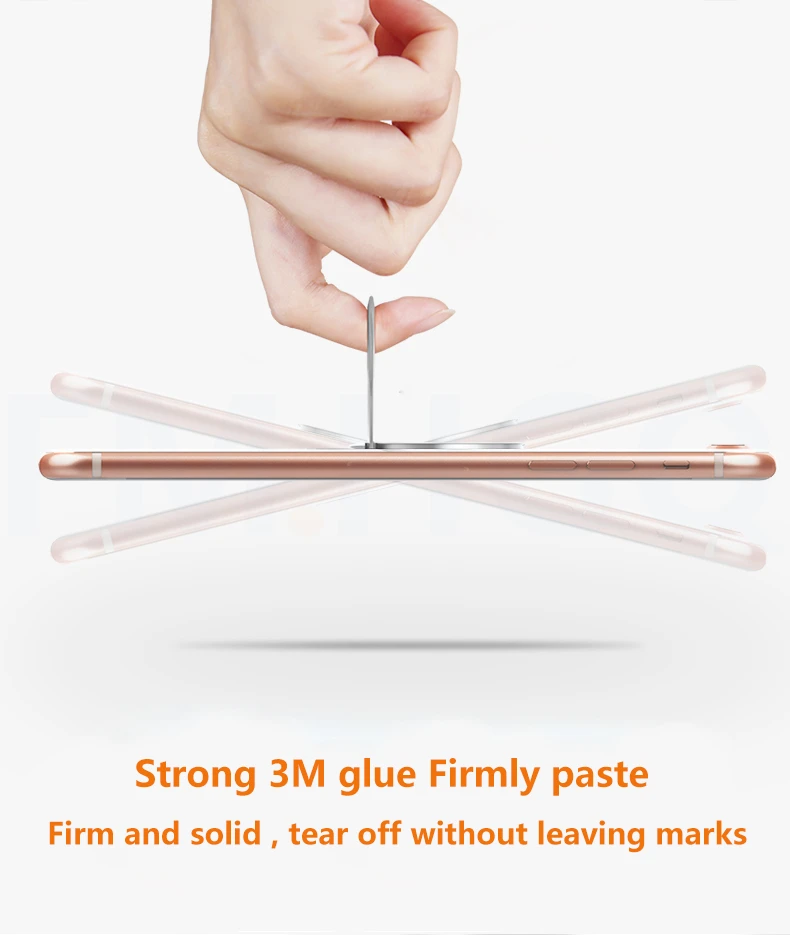Thin Universal Magnetic Phone Ring 90 Degree Finger Mobile Phone Metal Stand Holder For iPhone Samsung Xiaomi Huawei Oneplus