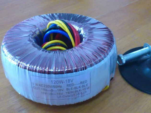 

Audio-copper enamel wire Ring transformer(toroidal transformer) power amplifier dedicated transformer 120w double 18v