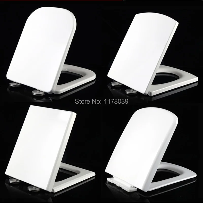

UF/PP Materials Board buffer Square shape toilet seats lid,Square TYPE Slow-Close Universal toilet seat cover Accessories,J18029
