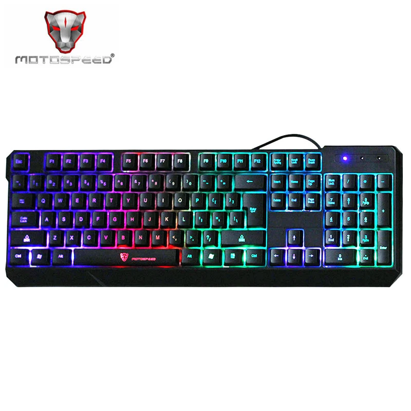 

Motospeed K70 Game Backlit Gaming Membrane Keyboard With Backlight RGB Gamer For Computer Laptop PC Keycaps Key Cap Board Wired