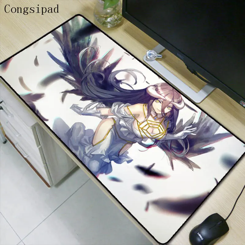 Congsipad Overlord Anime  Large Gaming Mouse Pad Lockedge Mouse Mat Keyboard Pad Desk Mat Table Mat Gamer Mousepad for CSGO LOL