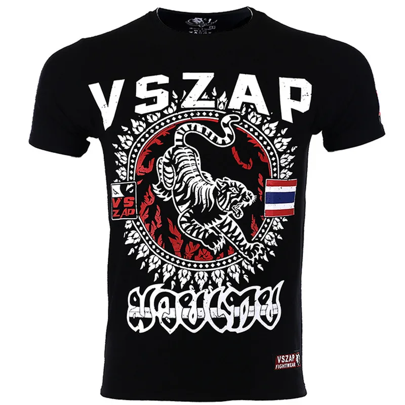 VSZAP tiger Boxing MMA футболка для спортзала футболки многофункциональные боевые