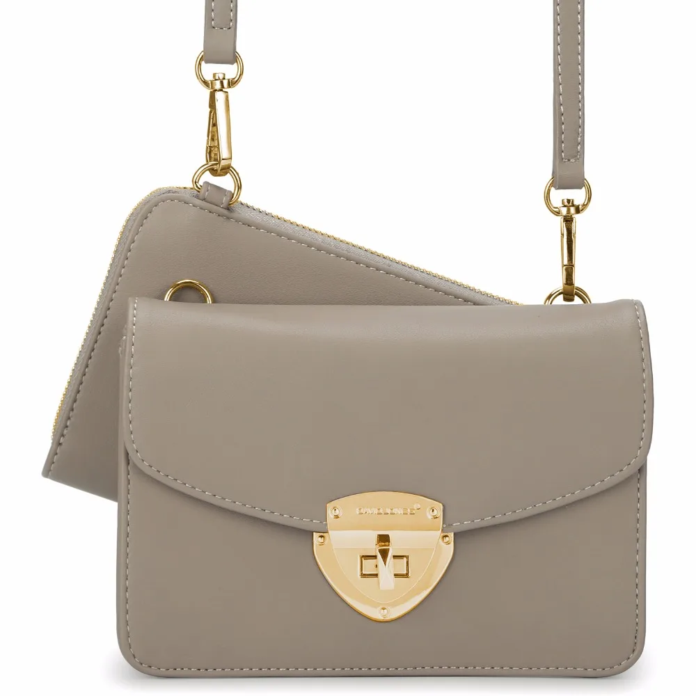 DAVIDJONES women shoulder bags pu leather female messenger bags mini