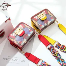 Transparent Bag Fashion 2018 New Pattern Summer Color Gril’s Crossbody Bag Printing Day Clutch Ladies Commuter Bag Women Totes