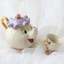 Новая Красавица и Чудовище Чай комплект Чай горшок Миссис Поттс горшок чип кружка чашка один комплект хороший друг подарок на год