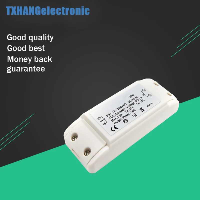 18 Вт DC 12 В 1.5A 170-260 в светодиодный трансформатор для MR16/MR11 светодиодное освещение |