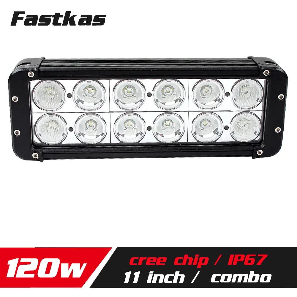 #^Special Price FASTKAS 11\ 120W LED Light Bar 12v 24v combo IP67 for Tractor ATV CREE Chip LED offorad light bar 4X4 LED bar offroad