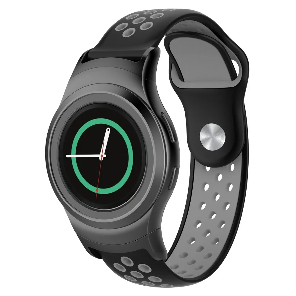 20 мм ремешок для часов силиконовый для samsung gear S2 SM-R720/SM-R730 спортивный ремешок с адаптером хорошее качество ремешок