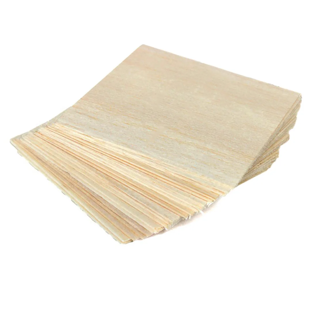 20pcs Wooden Plate Model Balsa Wood Sheets for House Ship Aircraft 100x100x1mm DIY