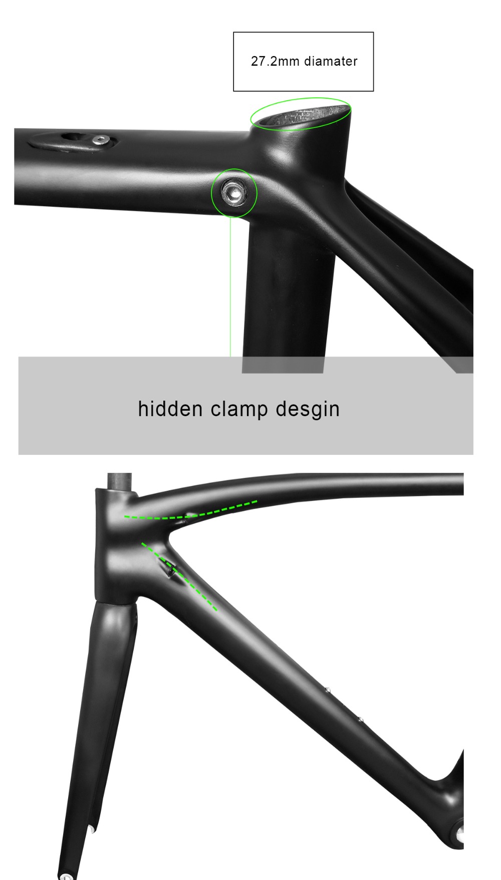 Sale Light weight T1000 UD matte/glossy carbon road bicycle frame racing bike frame Mechanical/Di2 (logo,available) 5