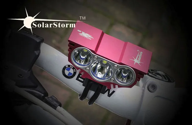 Clearance SolarStorm X3 led bicycle light 6000 Lm 3U2 XM-L U2 LED bike light lamp Front headLight + 8.4V 18650 Battery Pack + charger 4