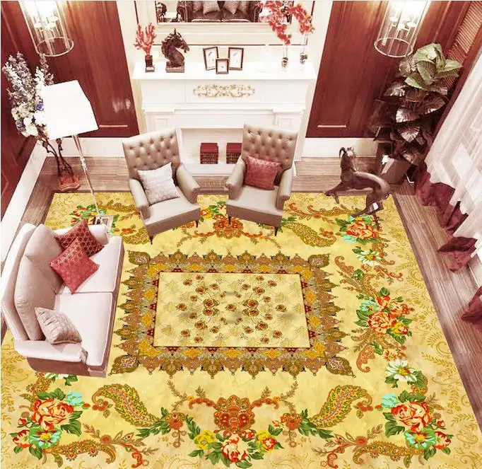 

Custom 3d flooring Pattern jade wallpaper 3d flooring pvc water self-adhesive wallpaper modern 3d floor murals