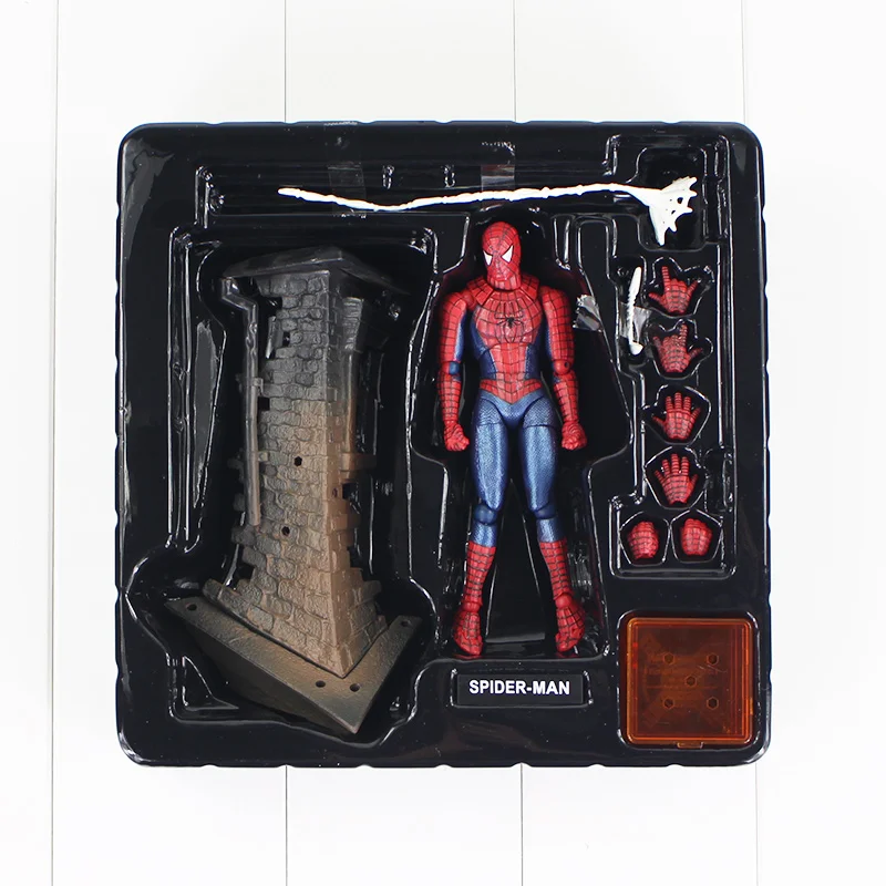 

13.5cm Spider-Man Action Figure Sci-Fi Revoltech Series No. 039 Spiderman Web Toy Model Doll Gift for Children
