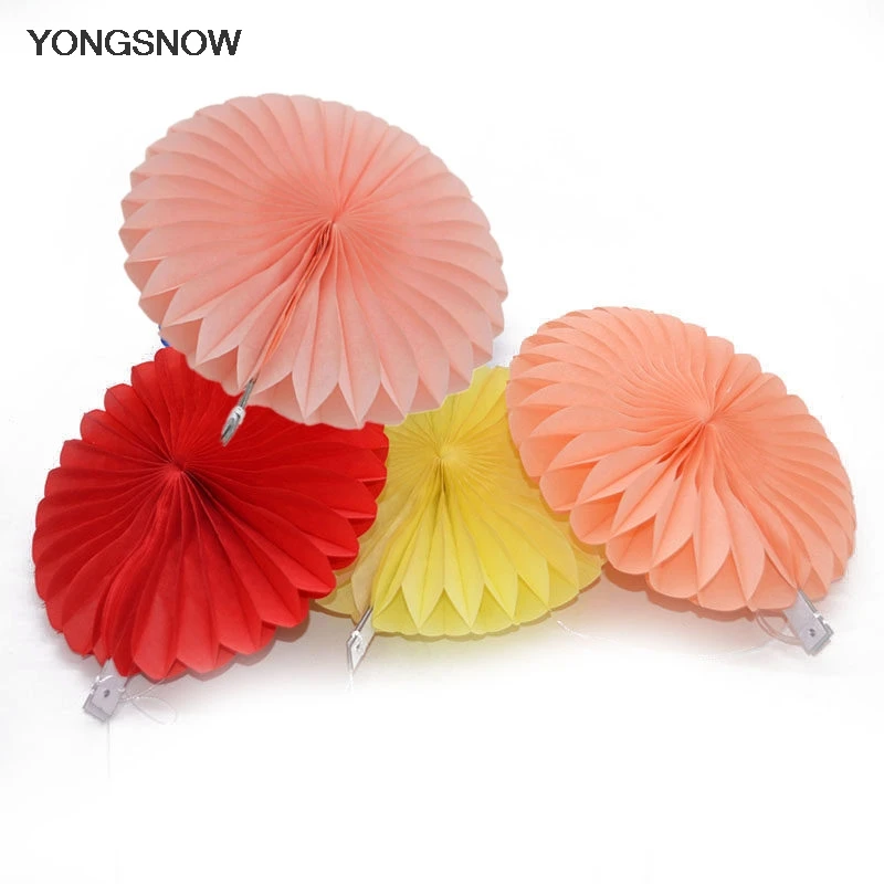 5pcs 20cm Tissue Paper Fans Decorative Flowers Paper Crafts DIY Event