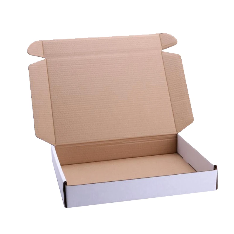 20 шт./партия, складная упаковочная коробка для волос с логотипом, гофрированная белая коробка для доставки