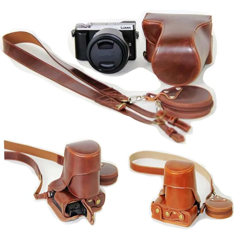 Кожаный чехол для цифровой камеры Panasonic GX85 GX80 GX 85 80 Wth черный/коричневый/кофейный
