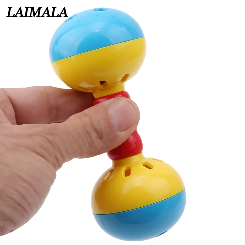 Baby Toy Rattles Bell Musical Hand Shaking Dumbells Early Development Toys 0-12M