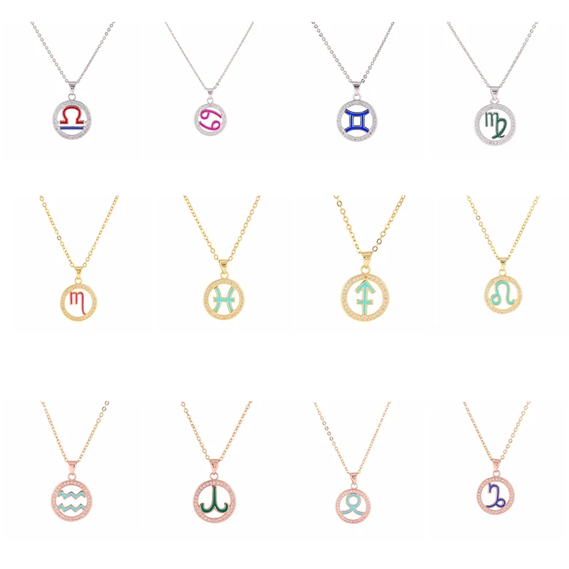 Популярные трендовые украшения эмалированные шармы Стрельца зодиакальные