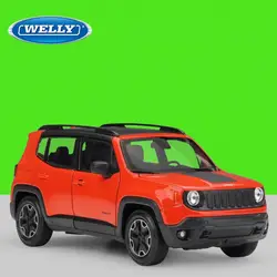 1:24 Welly Jeep Renegade Trailhawk желтый/оранжевый/белый литой модельный автомобиль