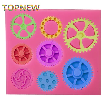 

Steam Punk Gears Silicone Mold Fondant Chocolate Cake Decoration Baking Tool