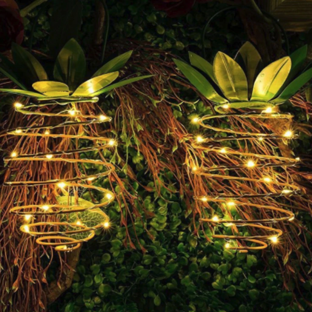 

Waterproof Pineapple Decor Lights Solar Garden Lights Outdoor Outdoor LED Solar Lantern For Yard Garden Party Activities Decor