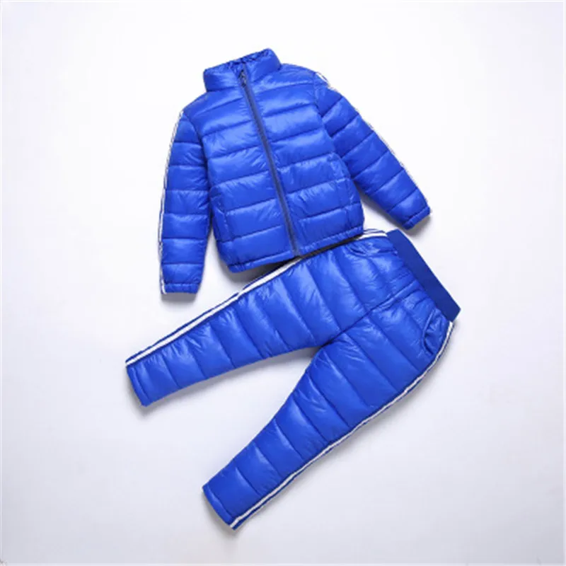 

winter children's clothing 2018 new children sports suit cotton clothes 2pcs of boys and girls down cotton suit baby cotton pant