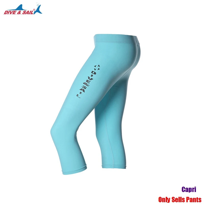 Women capri blue Погружение и парус для дайвинга, из лайкры длинные брюки Капри бермуды супер эластичность купальный гидрокостюм солнцезащитный для плавания пляж быстросохнущие брюки - Цвет: Women capri blue