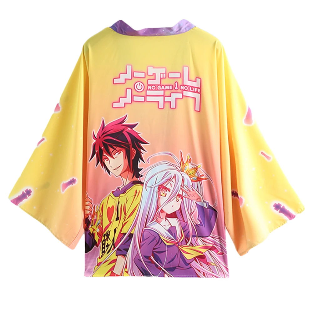 Brdwn HELL GIRL Jigoku Shoujo Neko Atsume Card Captor Sakura Angels of Death No Game Life Keep A Mommy Cospplay Haori Cape| |