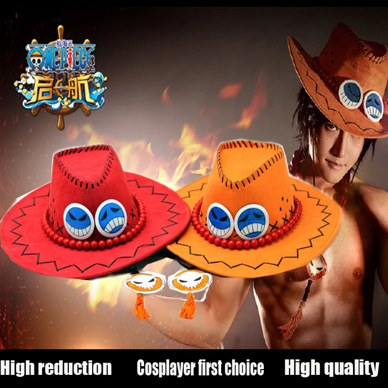 Ace One Piece Hat Anime Cosplay Cap cappelli giocattolo Cartoon cappelli  cappello da Cowboy bambola colore rosso arancione da scegliere spedizione  gratuita|ace one piece hat|one piece ace hathat one piece - AliExpress