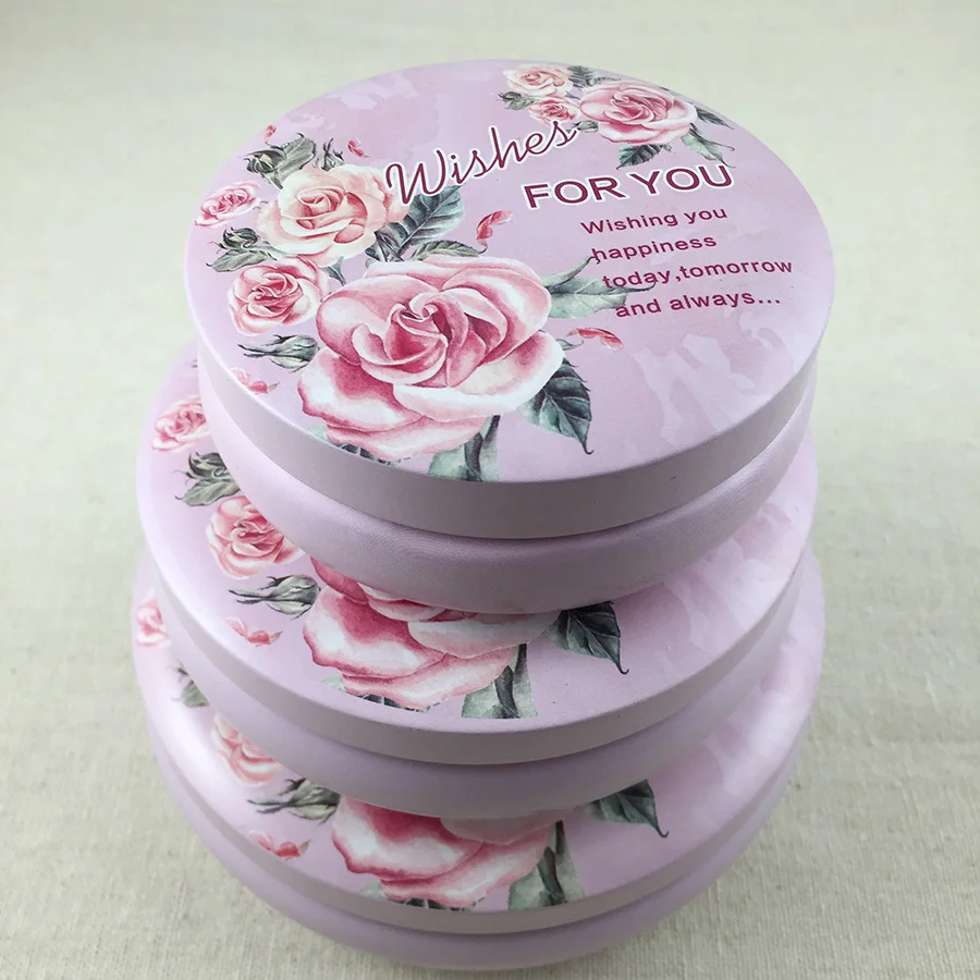 

3PCS/SET Tea Sugar Coffee Storage Tin Box Kitchen Flower Drawing Style Gift Portable Roud Shape Coins Storage Free Shipping