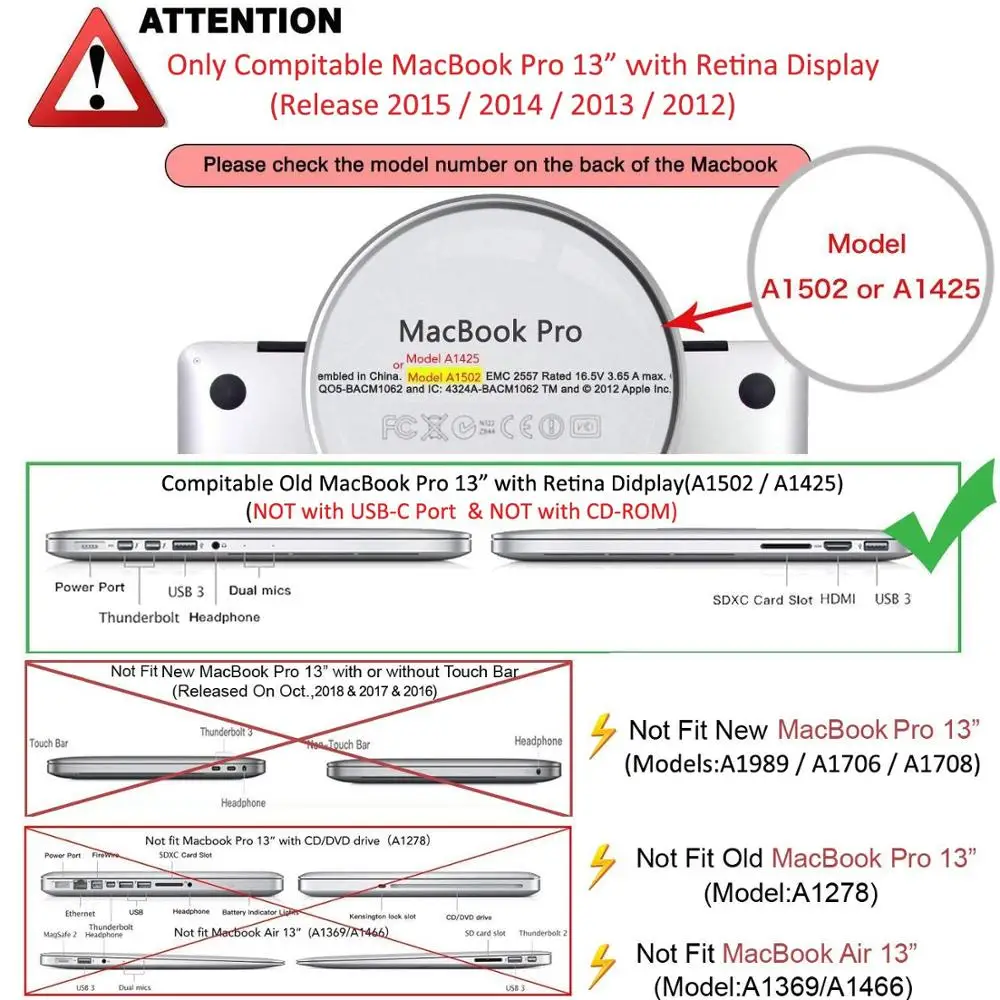 Чехол Mosiso для Macbook Pro 13 чехол компьютера Mac A1502/A1425 защитный 2012 2015 + силиконовый KB