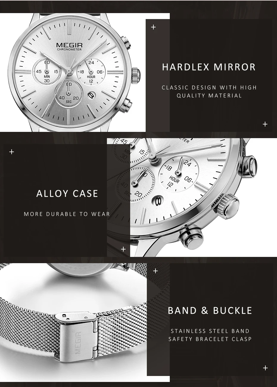 MEGIR модные женские часы из розового золота, роскошные брендовые кварцевые наручные часы, женские повседневные часы-браслет, спортивные часы Relogio Feminino