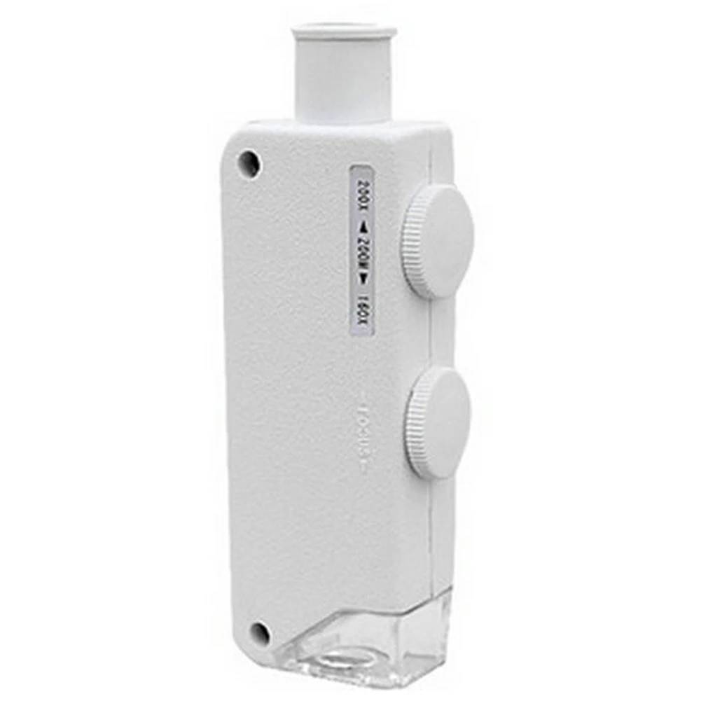 

160-200X Adjustment Handhed Portable LED Microscope LED Lighted Pocket Microscope Magnifier--M25