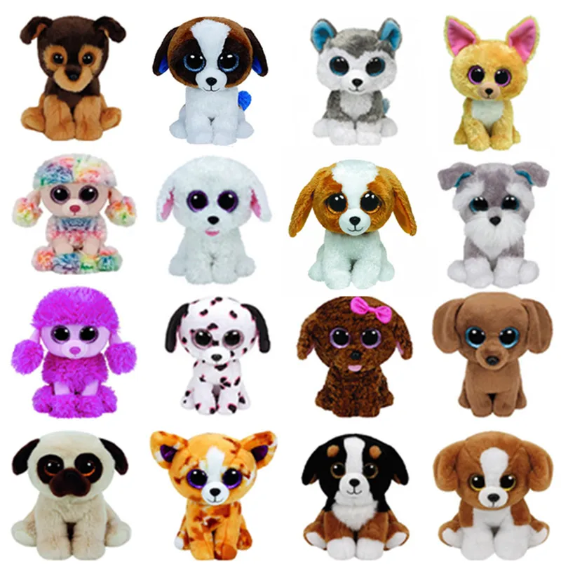 

Stuffed Animals Dogs Slush Husky Duke Whiskers Maddie Dachshund Dalmatians Patsy Tala Chihuahua Pug Dog 15cm 6''