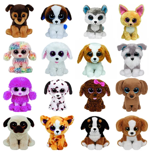 Ty Beanie Boos Stuffed Animals Dogs Slush Husky Duke Whiskers Maddie
