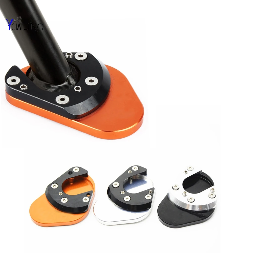 Motorcycle Kickstand Side Stand Enlarger Foot Side Stand Extension Plate Pad For KTM duke 125 200 250 390 690 990 with KTM Logo