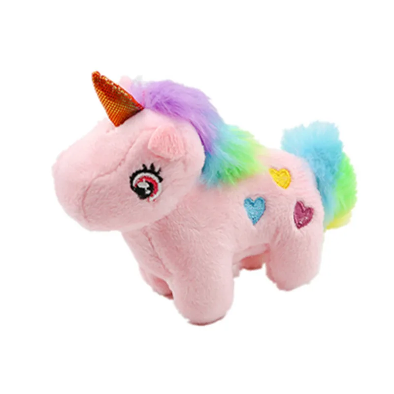 14cm Cute Unicorn Plush Toy Soft Doll Unicorns Stuffed Animal Unicorn Keychain Cuddle Appease Sleeping Pillow Gift for Children