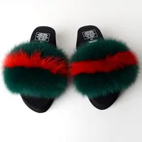 25 Colors Women's Furry Slippers Ladies Cute Plush Fox Hair Fluffy Slippers Women's Fur Slippers Summer Warm Slippers for Women - Image 5