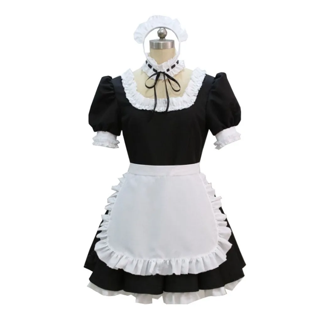 Beste 2016 Fate Stay Night Cosplay Kostuum Fate Nul Sabel Cosplay Maid Kostuum Zwart wit Meid Uniform Halloween Kostuums