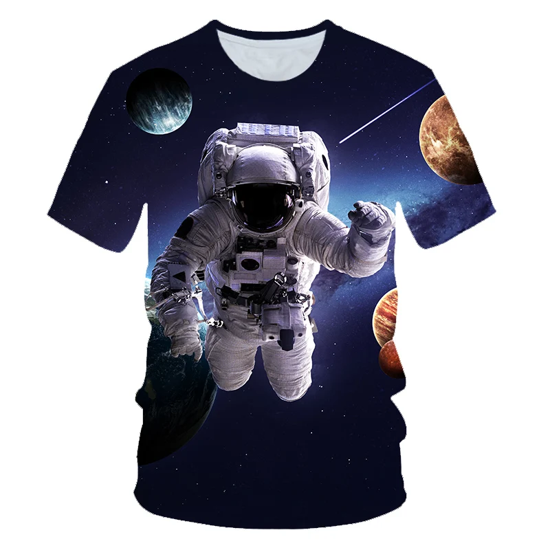 Лето новая мужская одежда футболка 3D Космос астронавт Футболка с принтом космический корабль 3D футболки Rocket homme StarmanX футболки - Цвет: PT615